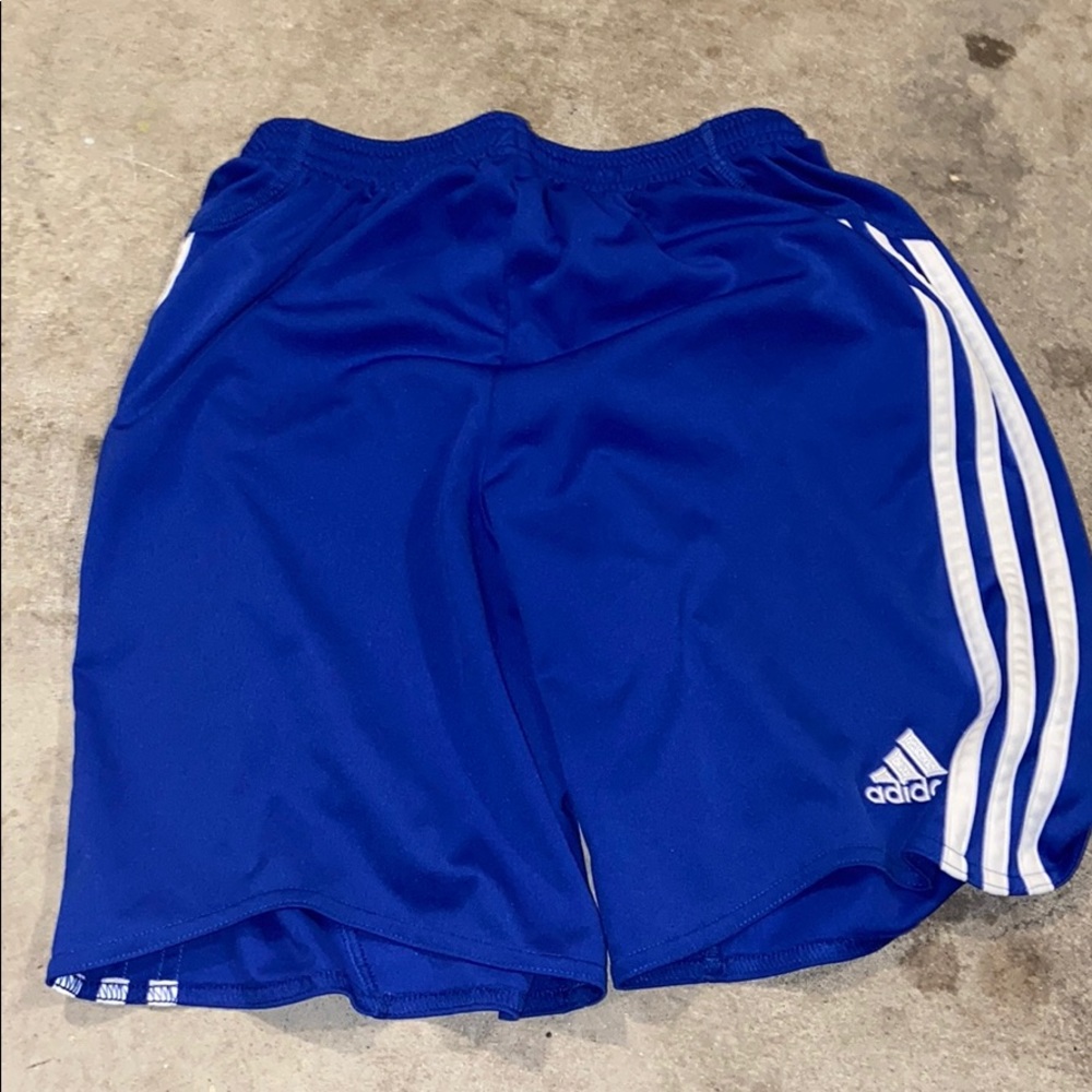 Blue running shorts